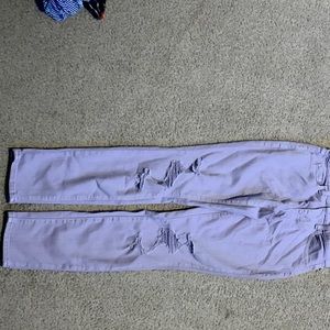 Purple ripped jeans